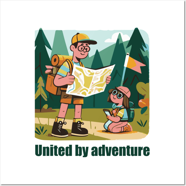 United by Adventure, Orienteering Wall Art by Andloart